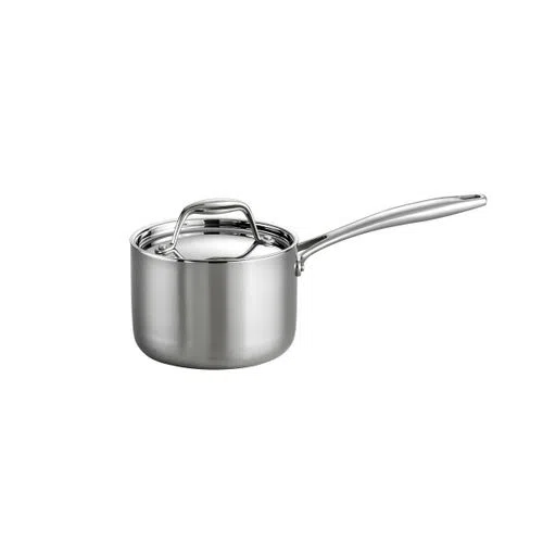 Tramontina Tri-Ply Clad Stainless Steel Sauce Pan w/Cover, Multiple Sizes