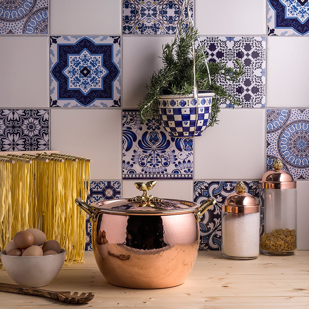 Ruffoni Historia Decor Copper Covered Stockpot, Multiple Sizes